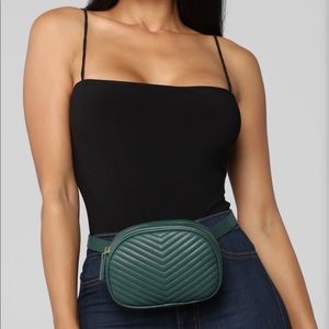 Quilted Hunter Green Fanny Pack